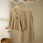 Women's Long-sleeved Pants High-grade Two-piece Suit