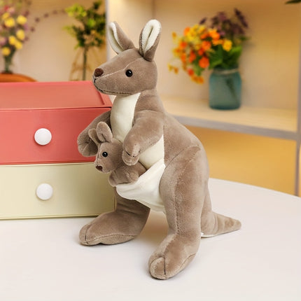 2in1 Kangaroo Family Plush Toy Mommy And Baby Kangaroo