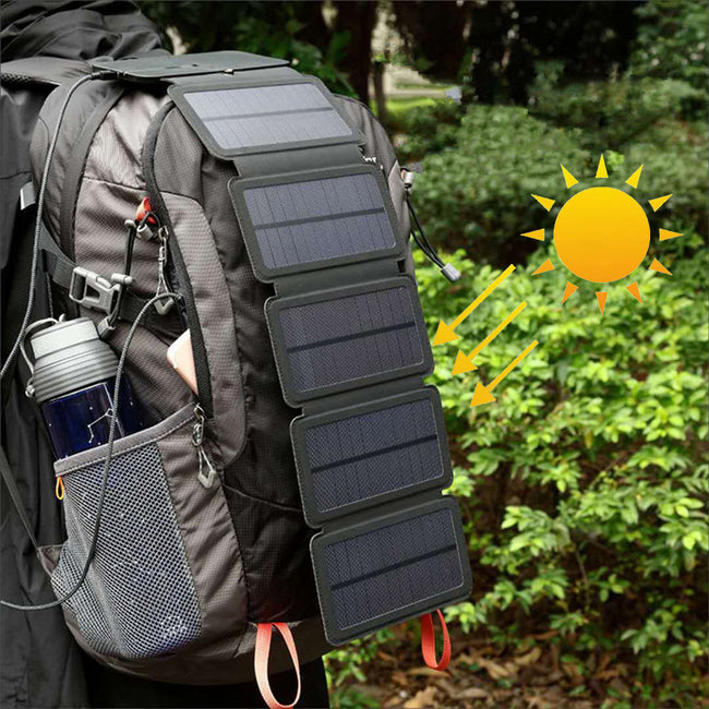 Outdoor Folding Solar Panel Charger Portable 5V 2.1A USB Output Devices Camp Hiking Backpack Travel Power Supply For Smartphones Hover Image
