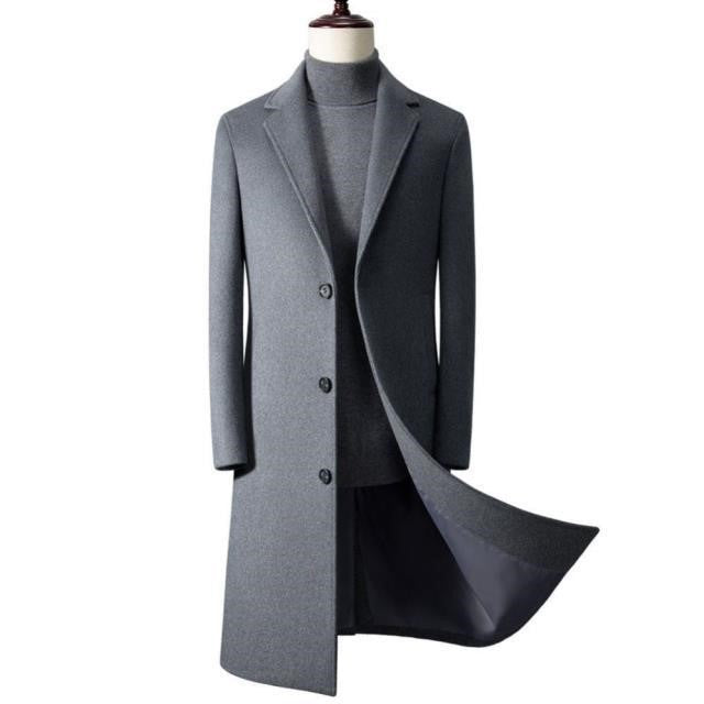 Men's Business Korean Version Slim Fit Handsome Trench Coat