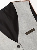 A Simple And Casual British Style Vest In Contrasting Colors For Men Without Straps