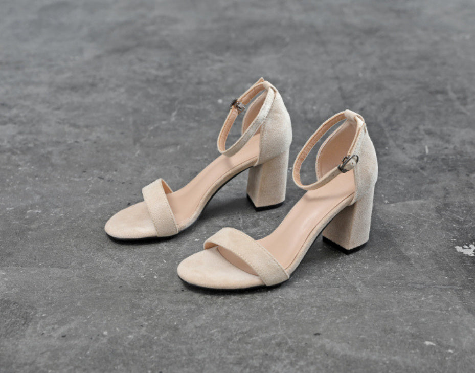 Chunky Heel Ankle-strap Plus Size Plus-sized Women's Shoes