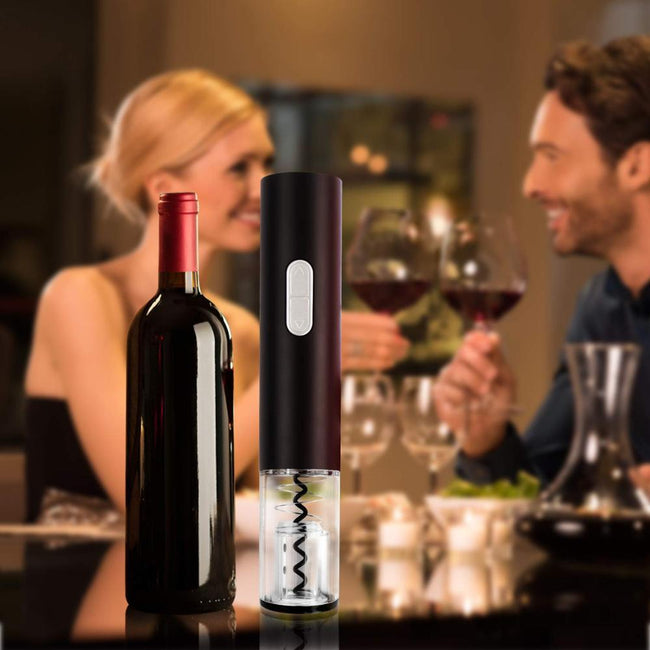 Electric Wine Opener Automatic Electric Wine Bottle Corkscrew Opener With Foil Cutter Wine Bottle Opener Kit Main Image