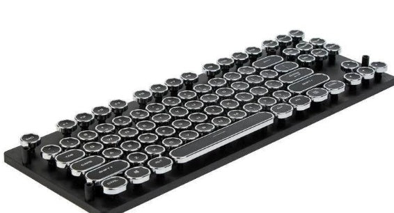 Steampunk Style Typewriter Mechanical Keyboard Hover Image