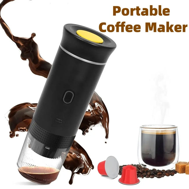 Electric Grinder Coffee Travel Handy 3 In1 Espresso Portable Coffee Espresso Maker Machine Cafe Portable Capsule Coffee Machine Kitchen Gadgets Hover Image