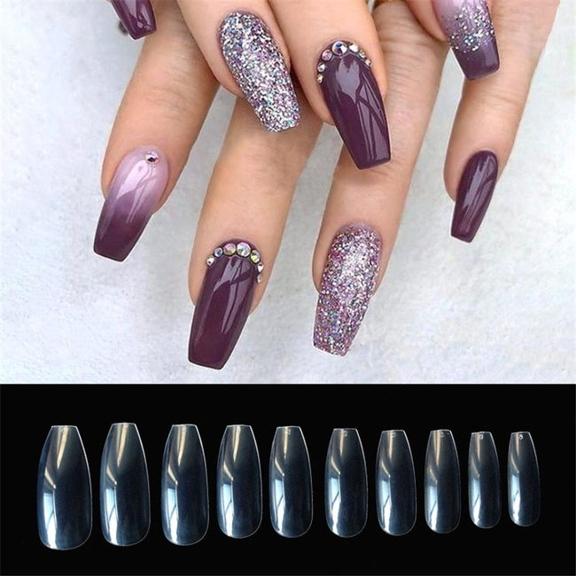 500 transparent  natural fake nails Hover Image