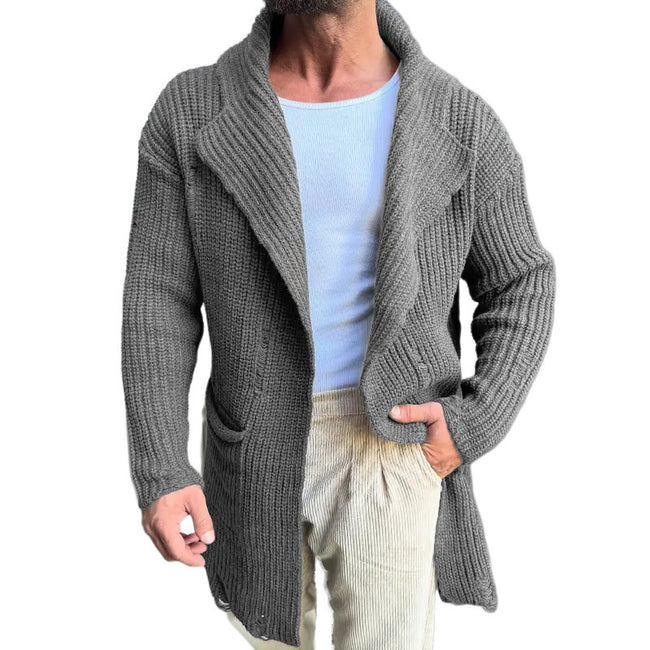 Long Sleeve Slim-fit Mid-length Sweater Cardigan European And American Large Size Main Image