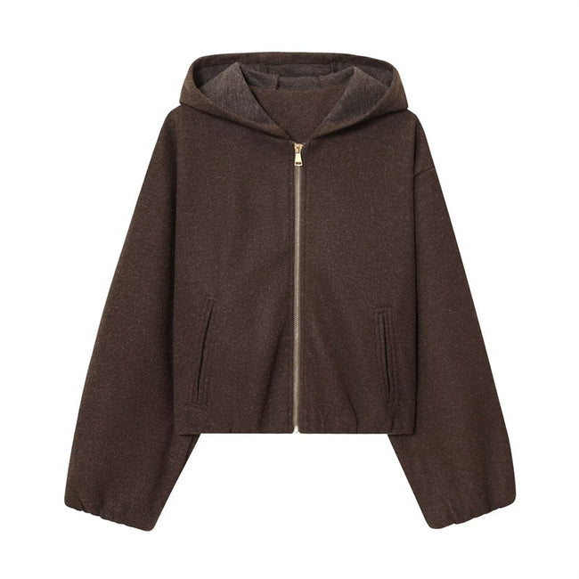 Hooded Jacket Casual Coat Hover Image