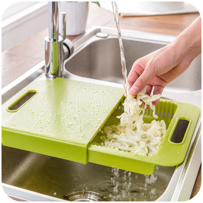 Multifunction Kitchen Chopping Blocks Sinks Drain Basket Cutting Board Vegetable Meat Tools Kitchen Accessories Chopping Board Main Image
