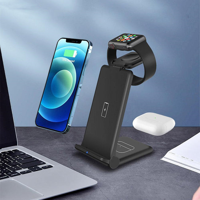 3 In 1 Wireless Charger Station Fast Charging Stand Hover Image