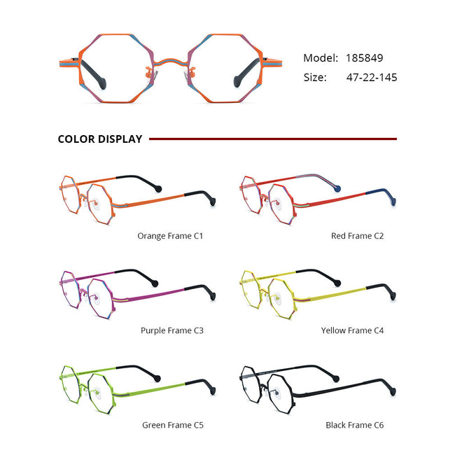Women's All-match Multicolor Ultra-light Pure Titanium Myopia Glasses Main Image