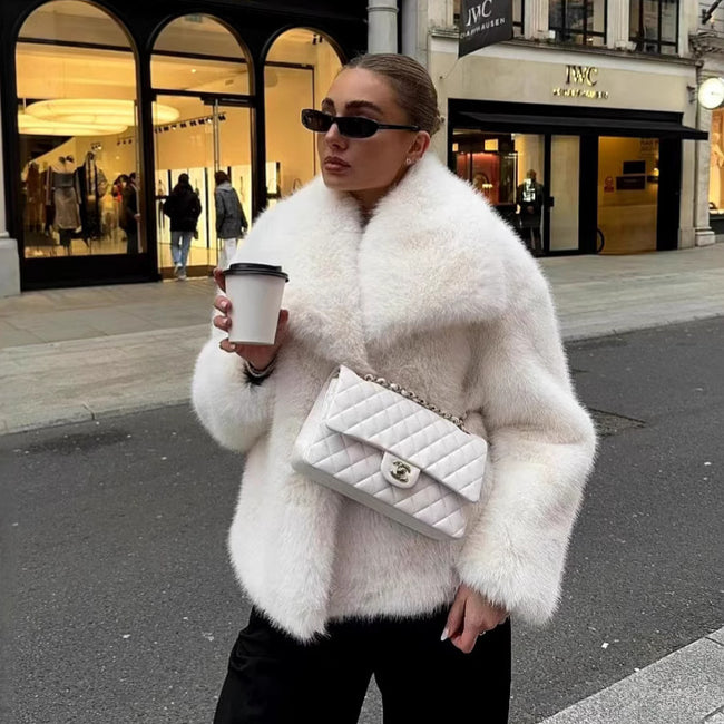 Internet Celebrity Fur Coat Women's Large Lapel Street Shot Fluffy Main Image