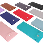 Leather Glasses Bag Thickened Open Holster Snap Button Portable