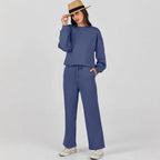 Fashion Casual Long Sleeve Sweater Suit