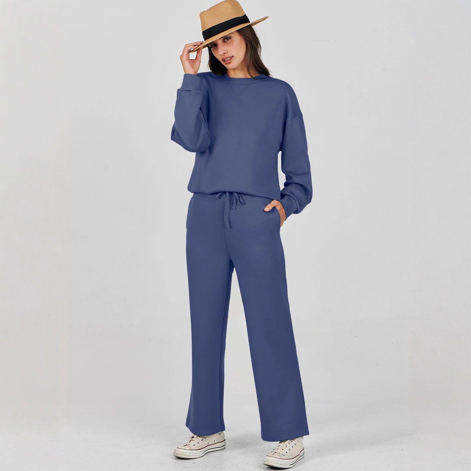 Fashion Casual Long Sleeve Sweater Suit