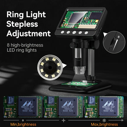 Inskam 50 1000X Digital Microscope With Stand Built Storage