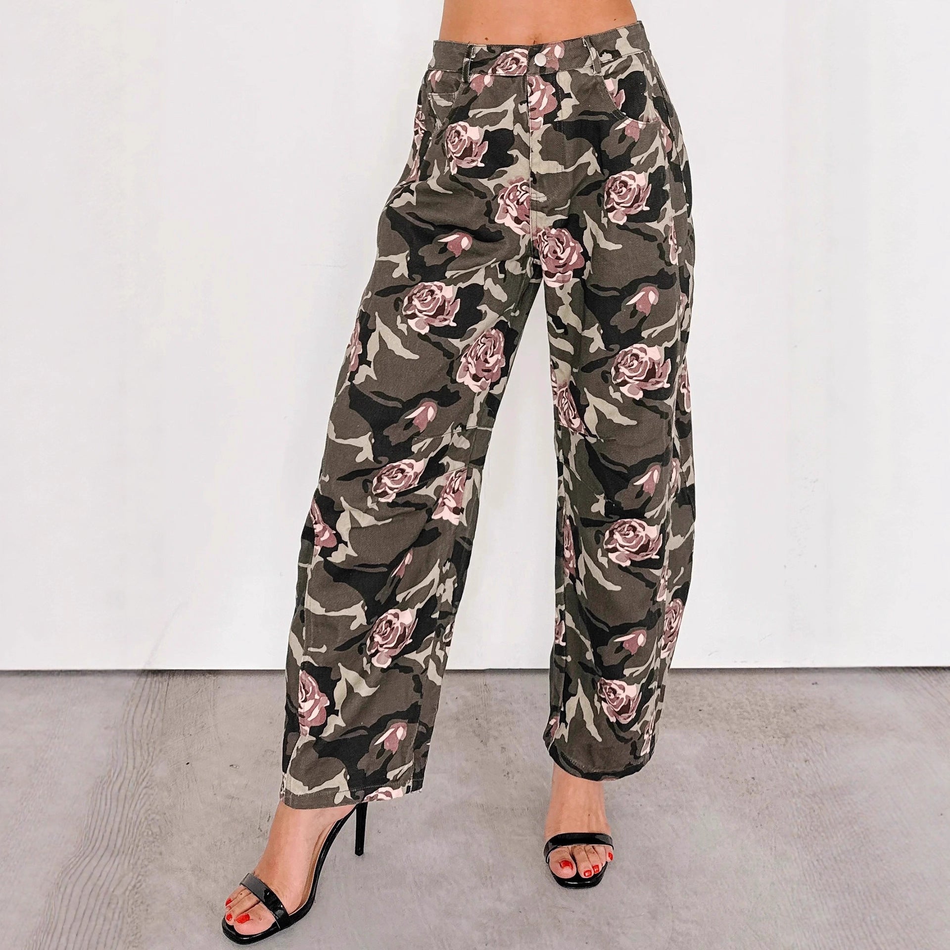European And American Ladies Cowboy New Camouflage Pants