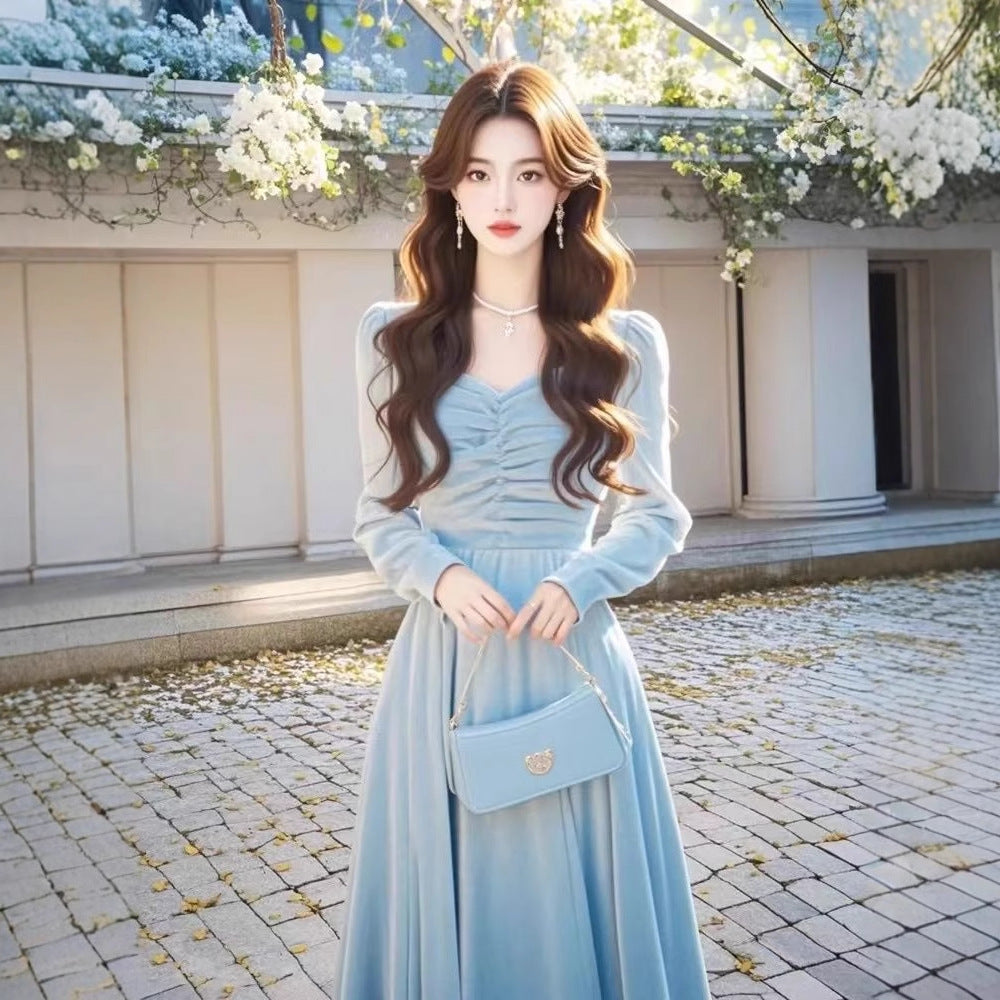 Fairy Dress Sweet Mid-waist Long Sleeve