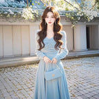 Fairy Dress Sweet Mid-waist Long Sleeve