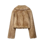 Women's Casual Artificial Fur Effect Short Coat