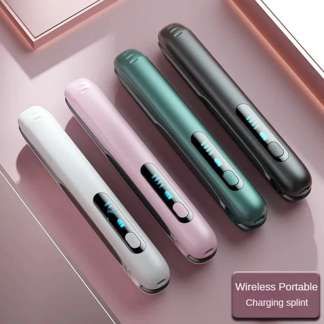 Wireless Hair Straightener Flat Iron Mini 2 IN 1 Roller USB 5000mAh Max 200 Degree Portable Cordless Curler 4 Levels Dry And Wet Uses Main Image