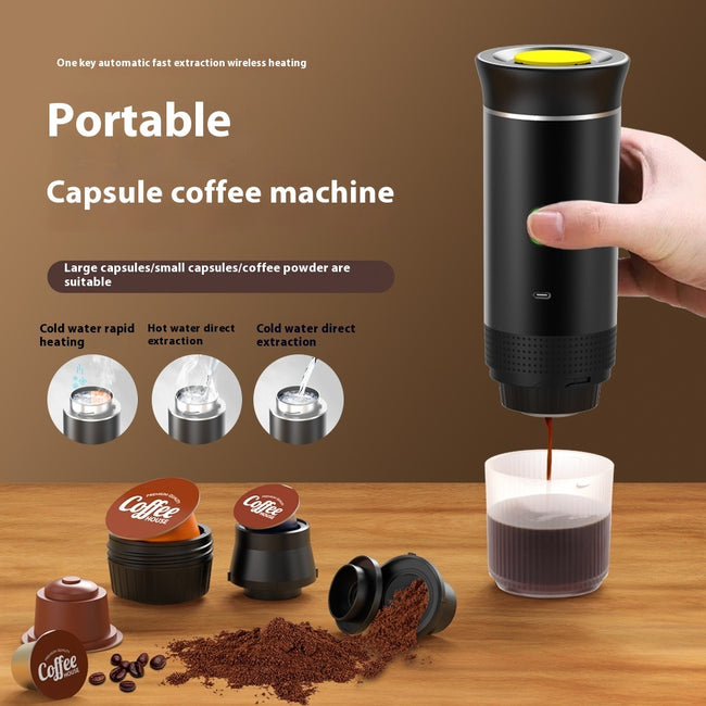 Electric Grinder Coffee Travel Handy 3 In1 Espresso Portable Coffee Espresso Maker Machine Cafe Portable Capsule Coffee Machine Kitchen Gadgets Main Image