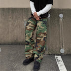 New Men's Loose Camouflage Workwear Jeans