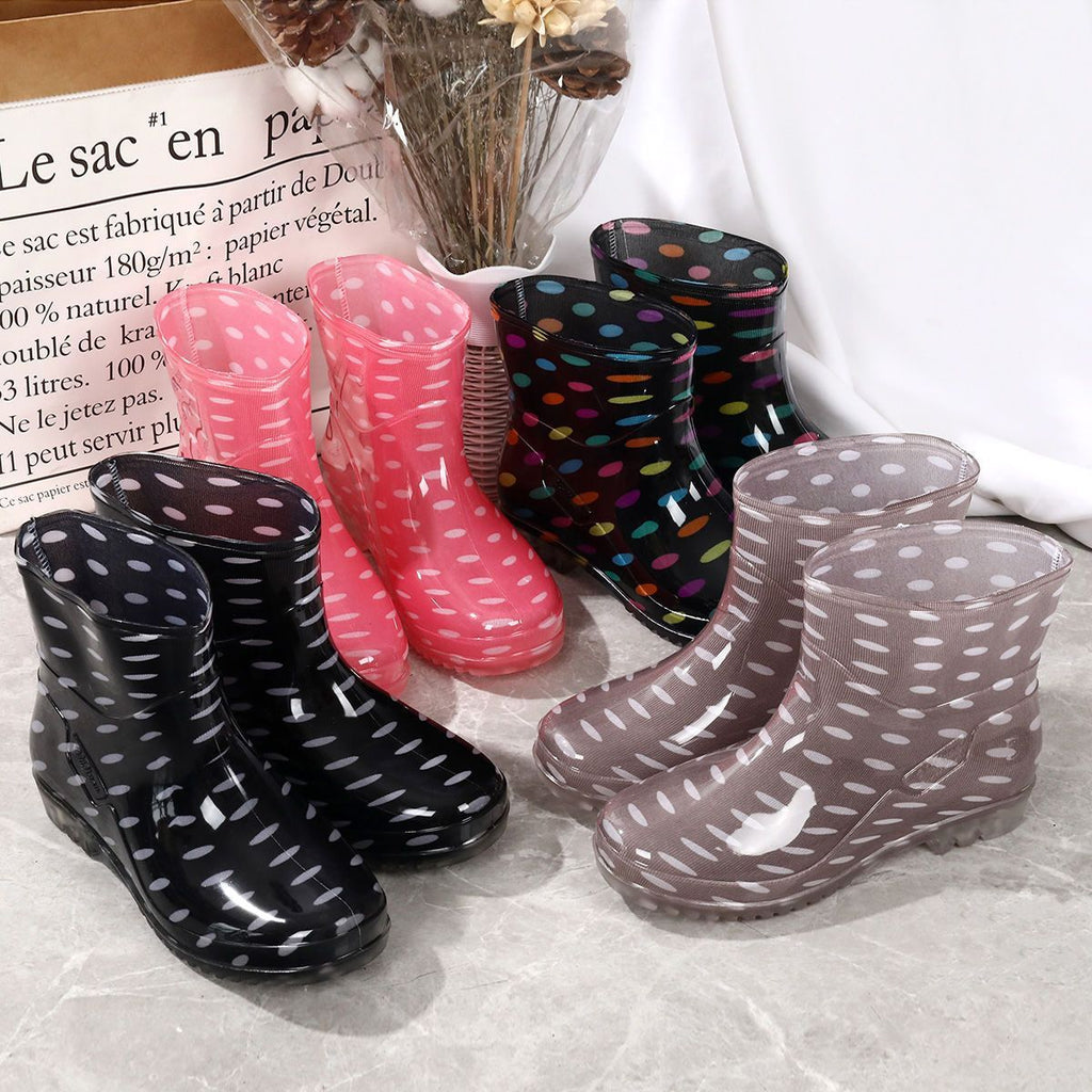 Four Seasons Fashion Rain Boots Women's Short Low-top Adult Waterproof Non-slip Water