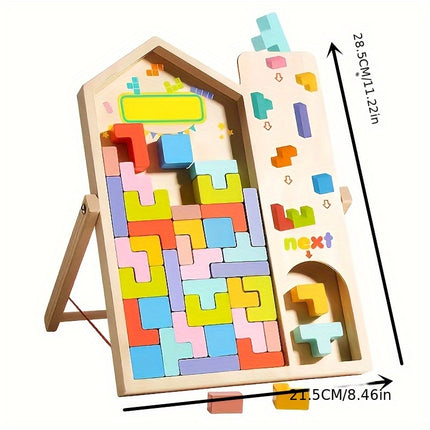 Wooden Puzzle Blocks For Kids Educational Interlocking Toys