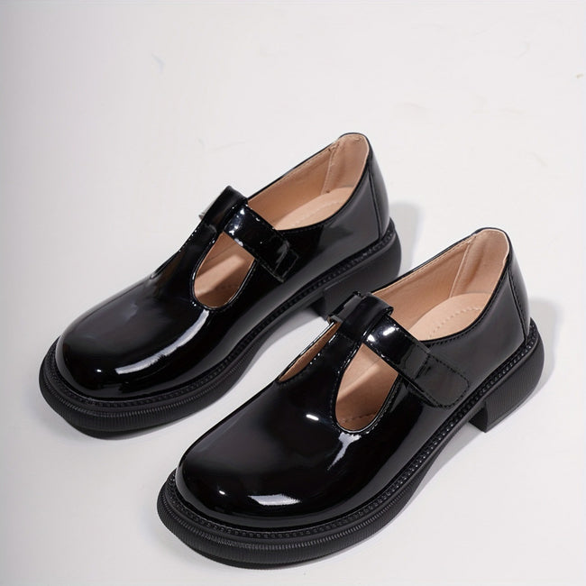 Mary Jane Flats Elegant Loafers With Round Toe Hook Hover Image