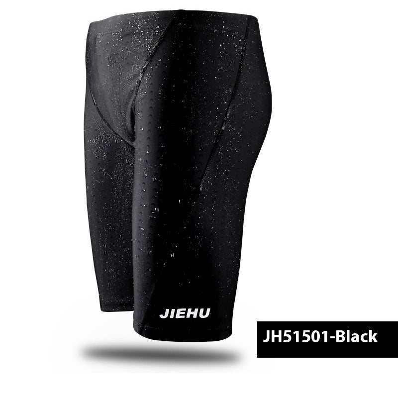 Men's Five-point Anti-embarrassment Swimming Trunks Shark Skin Quick-drying Tight Training Swimming Trunks