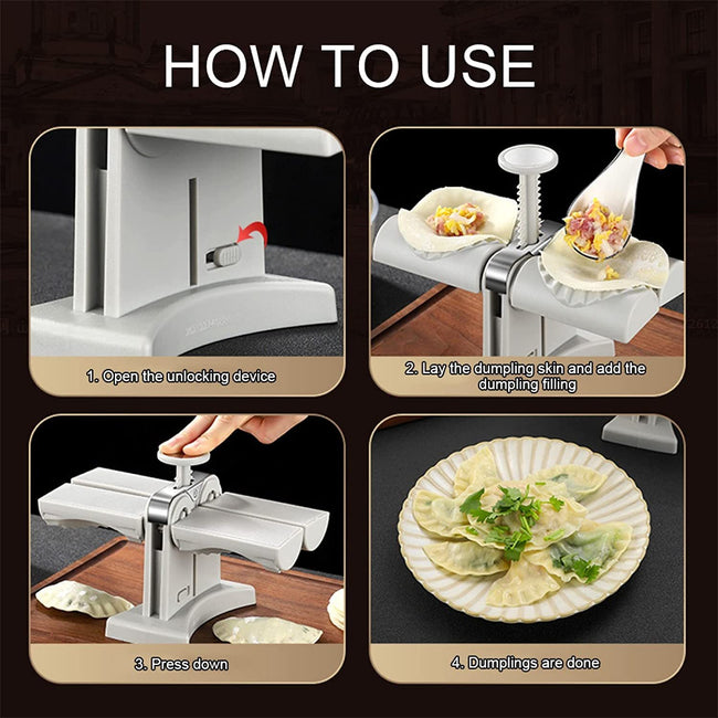 Dumpling Mould Double Head Dumpling Mold Lazy Artifact Manual Press Noodle Dumpling Maker Kitchen Accessories Dumpling Maker Main Image