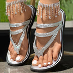 Floral Pattern Flip-Flops Comfortable Casual Summer Beach Slippers - Anklet Not Included