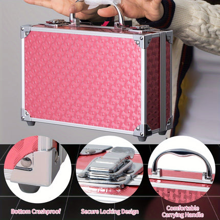 Pink Portable 25pc Makeup Kit With Lip Gloss Blush Travel