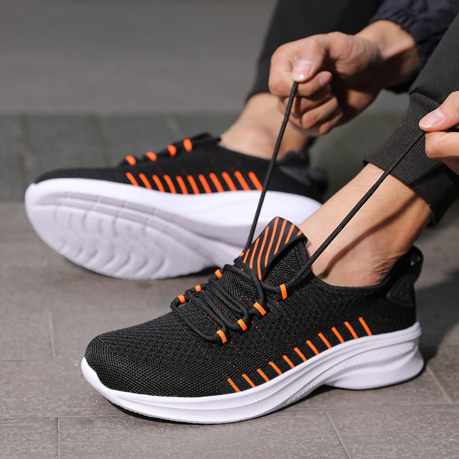 Mens Breathable Lightweight Hiking Sneakers Lace Up Low Top