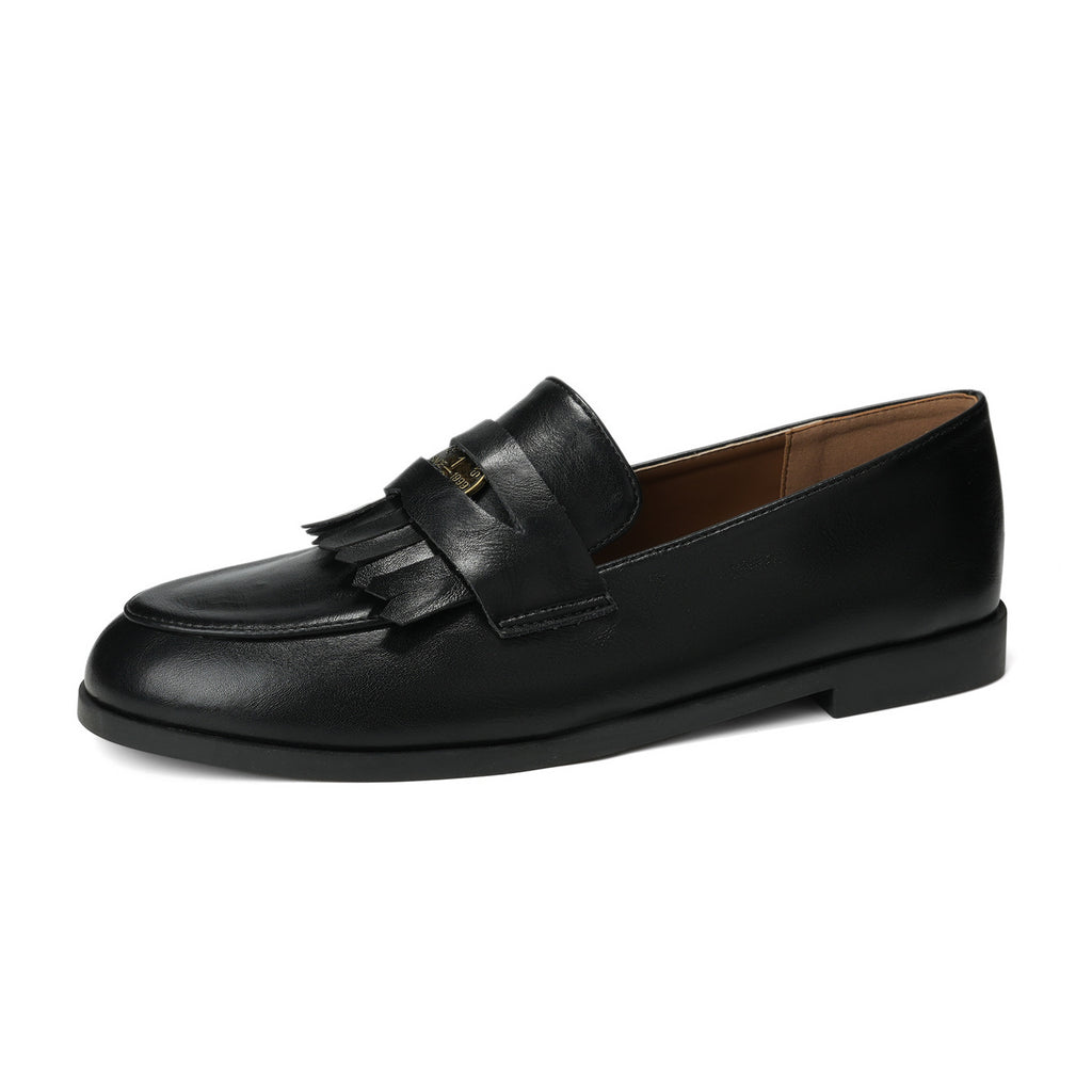 British Style Retro Round Toe Women's Loafers