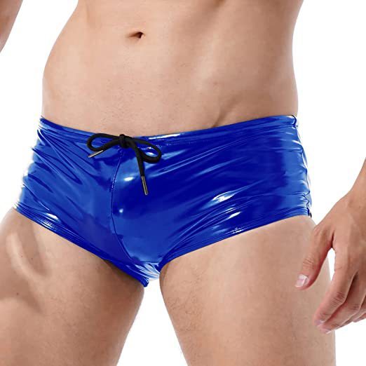 Sexy Bright Mirror PU Leather Men's Underwear Leather