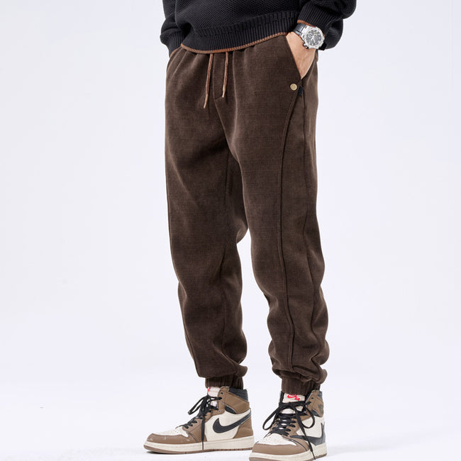 Autumn And Winter Ankle-tied Japanese Corduroy Retro Casual Sports Pants Men Hover Image