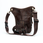 Men's Denim Leather Leg Bag Outdoor Sports