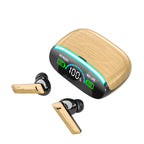 Wood Grain Wireless Sports In-ear Noise-canceling Low-latency Bluetooth Headphones