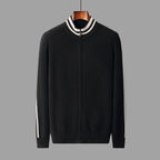 Men's Half-high Collar Knitted Slim-fitting All-matching Striped Korean Sweater