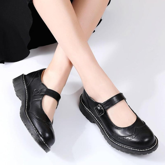 Shallow Mouth Thick Bottom Hanging Buckle Pumps Women's Casual Hover Image
