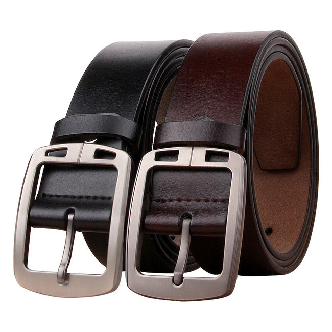 Cowhide Young And Middle-aged Retro Men's Belt Hover Image