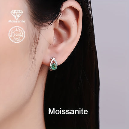 1 Carat S925 Silver Moissanite Earrings For Women Everyday