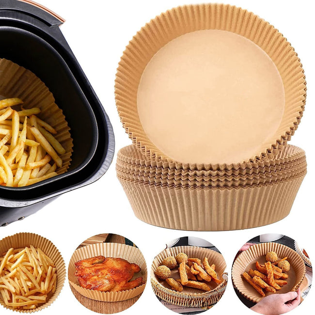 Air Fryer Paper Food Disposable Paper Liner Airfryer Kitchen Cookers Oil-proof Barbecue Plate Steamer Fryer Baking Accessories Hover Image