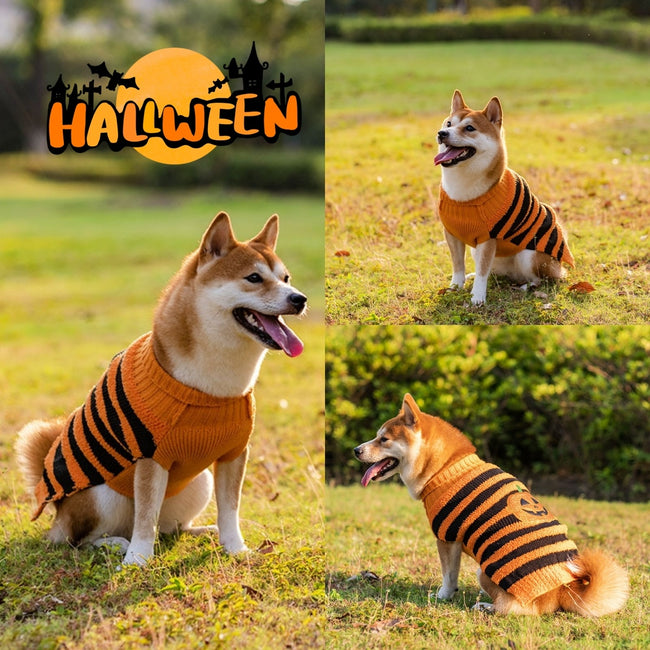 Halloween Dog Sweaters Pet Costume Teddy Warm Leisure Sweater Cosplay Clothes For Dogs Pets Outfits Hover Image