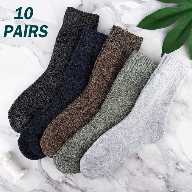 10 Pairs of Warm Socks Men Women Thick Socks Boots Hiking Socks Terry Socks Birthday Gifts for Dad Dad Multicolored Winter Warm Men's Terry Socks Men's Comfortable Warm Socks Christmas Gifts for Men, Socks For Men, Thigh High Socks Plus Size, Heated Sock
