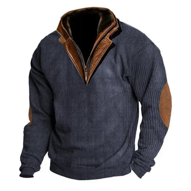 Warm And Loose Outdoor Breathable Stand Collar Men's Sweater