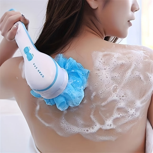 Electric Bath Brush With Long Handle Soft Bristle Scrubber
