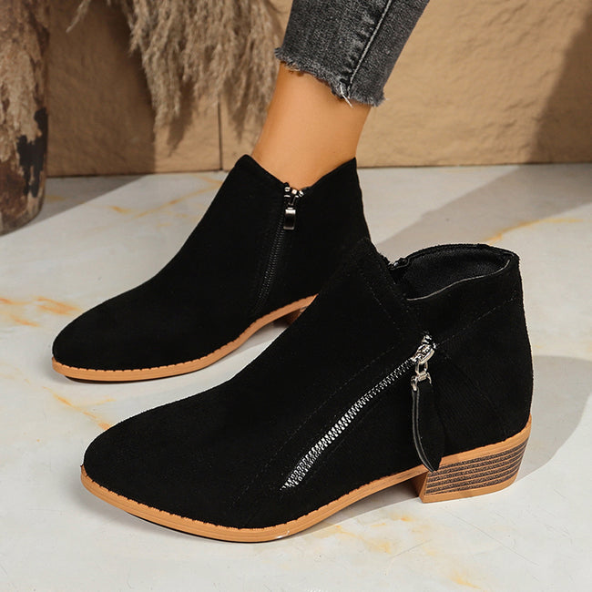 Suede European And American Style Women's Ankle Boots Main Image